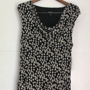Adrianna Papell Printed Chiffon Asymmetrical Dress